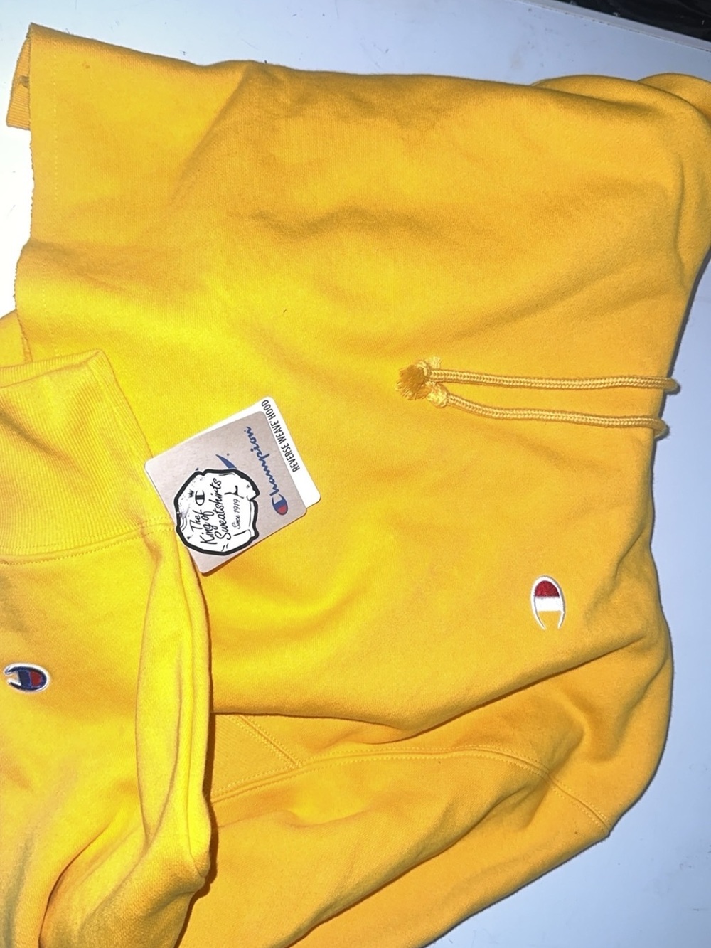 Champion women Yellow Sweatshirt with Classic Logo